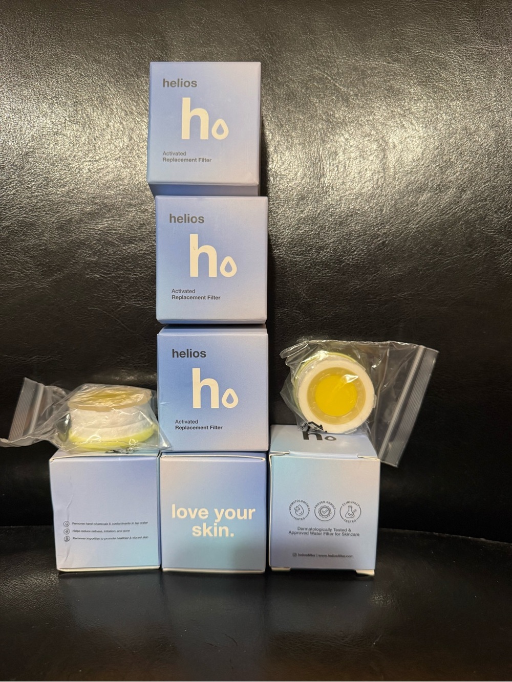 Helios Skincare replacement Water Filters designed to promote healthy skin
